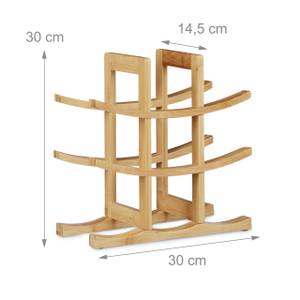 Weinregal Bambus 9 Flaschen Braun - Bambus - 30 x 30 x 15 cm