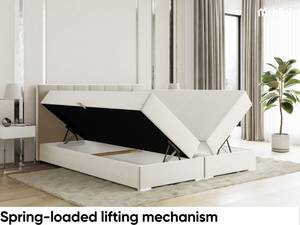 Boxspringbett Chandon Creme - Breite: 186 cm - H3