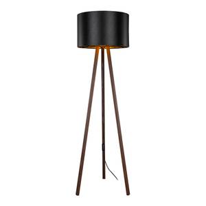 Lampadaire Keynes effet noyer / noir Marron