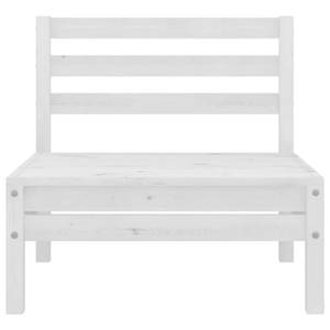 Salon de jardin Blanc - Bois massif - Bois/Imitation - 64 x 29 x 64 cm