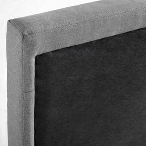 Boxspringbett MELINA Grau - Massivholz - Textil - 142 x 110 x 208 cm