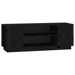 TV-Schrank D948 Schwarz - Massivholz - 35 x 41 x 110 cm