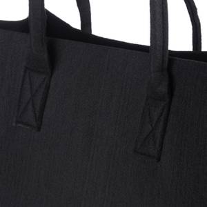 4 x Kaminholztasche aus Filz schwarz Schwarz