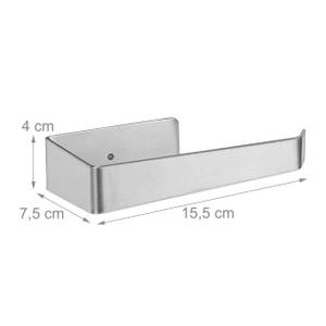 Toilettenpapierhalter in Silber Silber - Metall - 16 x 4 x 8 cm