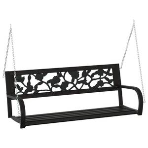 Balancelle de jardin 317145 Noir - Métal - 125 x 42 x 54 cm