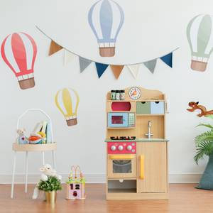 Kinder Holz Spielküche mit Zubehör Braun - Kunststoff - Massivholz - 30 x 91 x 55 cm