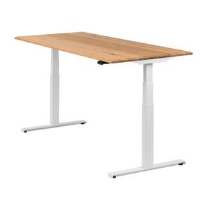 Höhenverstellbarer Tisch Easydesk Massiv Breite: 180 cm - Weiß