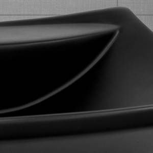 Vasque 61x45,5x18,5 cm noir Noir - Céramique - Métal - 61 x 19 x 46 cm