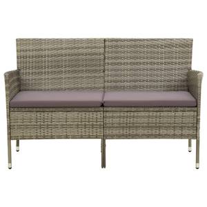 3-Sitzer-Gartensofa 3016400 Grau - Metall - Polyrattan - 134 x 84 x 56 cm