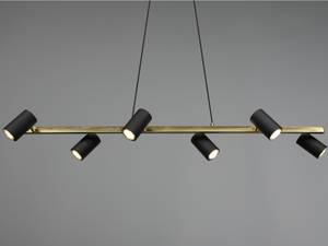 LED Pendelleuchte 6 flammig Schwarz Gold Schwarz - Gold