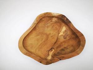 Deko-Tablett aus Teakholz, 35x30x4 cm Braun - Massivholz - 35 x 4 x 35 cm