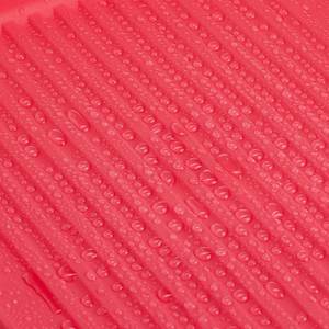 Égouttoir avec panier à couverts rouge Rouge - Argenté - Métal - Matière plastique - 43 x 12 x 34 cm