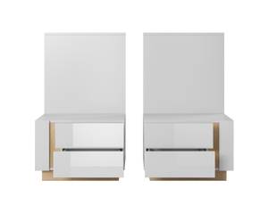 Table de nuit ARCO (lot de 2) Blanc