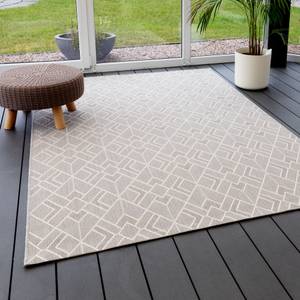 Outdoorteppich Bergen Raute Grau - 200 x 200 cm