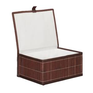 Lot de 3 paniers de rangement en bambou Marron foncé