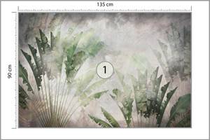 Papier Peint PLANTES Tropicales Vintage 135 x 90 x 90 cm