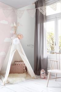 Fototapete kleine Wolken 158843 Pink - Naturfaser - Textil - 200 x 279 x 279 cm