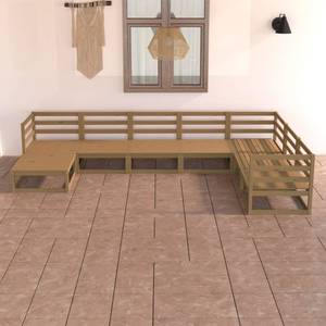 Garten-Lounge-Set (7-teilig) 3009813-1 Braun - Massivholz - Holzart/Dekor - 70 x 30 x 70 cm