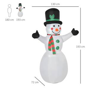 Weihnachtsdeko Schneemann 844-168V90 Weiß - Textil - 72 x 193 x 130 cm