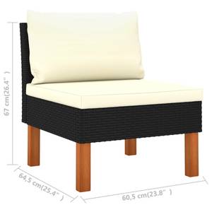 Garten-Sofa-Set (7-teilig) 3011728-4 Schwarz