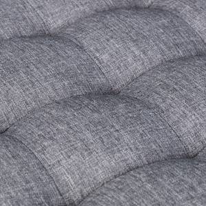 Tabouret de rangement gris Noir - Gris - Bois manufacturé - Matière plastique - Textile - 45 x 42 x 45 cm