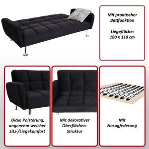 Sofa K19 Schwarz - Kunstleder