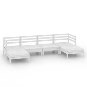 Garten-Lounge-Set Weiß - Massivholz - Holzart/Dekor - 64 x 29 x 64 cm