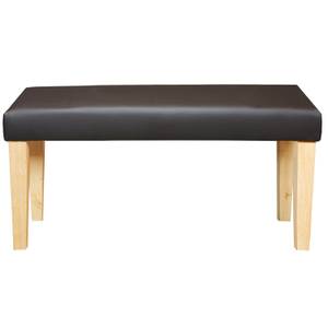 Banc Tabouret de banc rembourré 1840 Marron - Bois/Imitation - En partie en bois massif - 103 x 47 x 41 cm