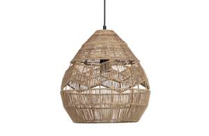 Lampe suspendue Adelaide Beige - Bois manufacturé - Papier - 35 x 37 x 35 cm