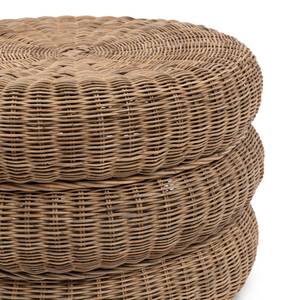 Hocker Rustic Rattan Macaron Braun - Rattan - Holzart/Dekor - 60 x 45 x 60 cm