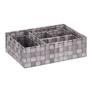 Lot de 6 paniers de rangement tressés Gris