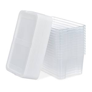 Schuhboxen Kunststoff 12er Set weiß Weiß - Kunststoff - 20 x 13 x 35 cm