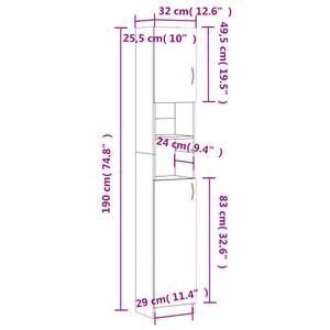 Armoire de salle de bain 3004744 Chêne foncé