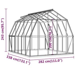 Gewächshaus 3013181 Tiefe: 338 cm