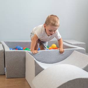 Spielplatz aus Schaumstoff Bällebad Grau - Hellgrau - Hellrosa - Weiß - Anzahl Teile im Set: 300