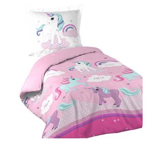 Bettwäsche Einhorn 2tlg. Pink - Textil - 140 x 1 x 200 cm