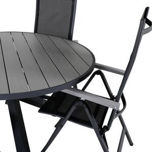 Gartenmöbel-Set Parma (5-teilig) Schwarz - Metall - 140 x 73 x 140 cm