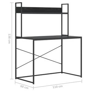 Computer Tisch Schwarz - Holzwerkstoff - Massivholz - 110 x 138 x 110 cm
