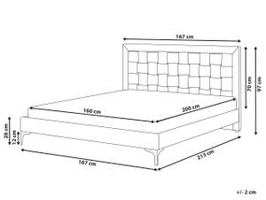 Doppelbett LIMOUX Dunkelgrün - Grün - 167 x 97 cm