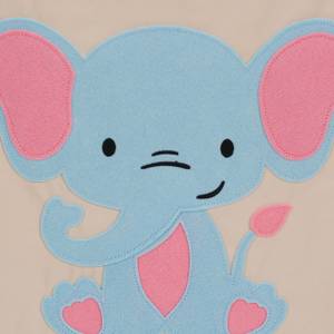 Bac de rangement Elephant pour enfants Bleu - Rose foncé - Blanc - Papier - Textile - 33 x 33 x 33 cm