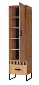 Stauraumschrank LAMELIX Braun - Holzwerkstoff - 50 x 196 x 40 cm