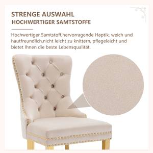 Esszimmerstuhl VELVDiana (6er Set) Beige - 6er Set