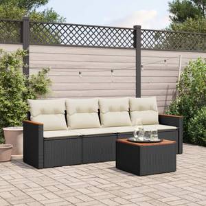 Gartensitzgruppe K1622(5-tlg) Schwarz - Creme