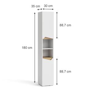 Badschrank Marelle 40826 Eiche Sand Dekor - Weiß