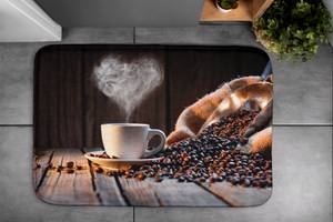 Badteppich Kaffee Herz 90 x 60 x 90 cm