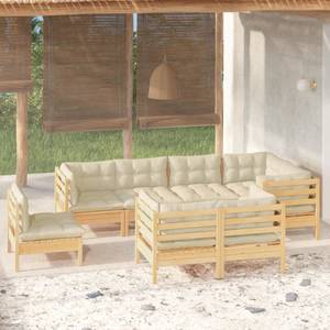 Garten-Lounge-Set Weiß - Massivholz - 64 x 63 x 64 cm