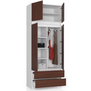 Surmeuble pour Armoire S90 2T CLP Imitation wengé - Blanc