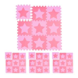 36x pièces de tapis de jeu roses Rose clair - Rose foncé