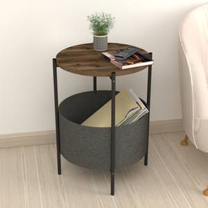 Table d'appoint ronde Hofors Gris - Métal - 43 x 60 x 43 cm