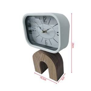 Horloge murale Ravenala Blanc - Métal - 5 x 24 x 16 cm